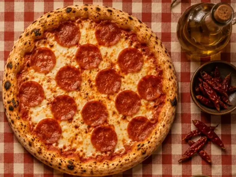 Pizza Diablo, con salami picante