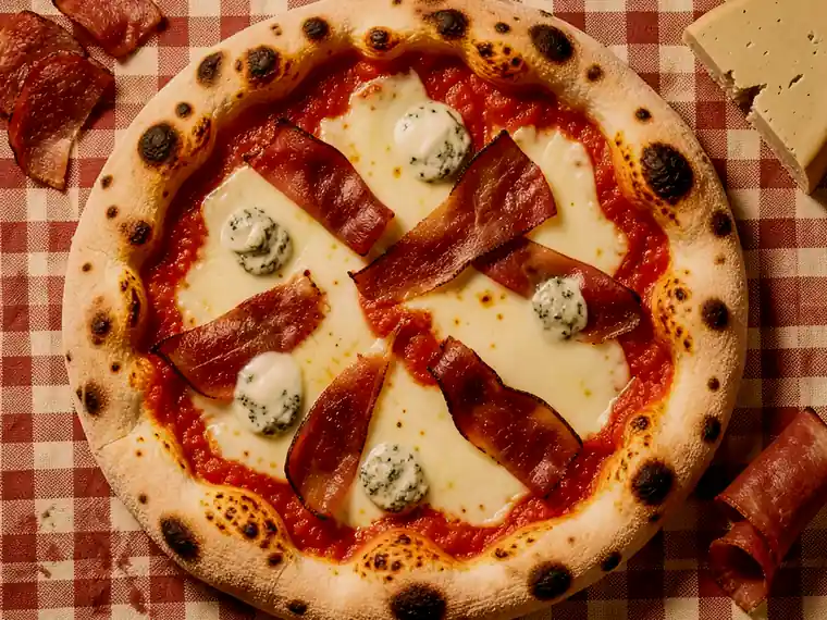 Pizza Speck y Gorgonzola
